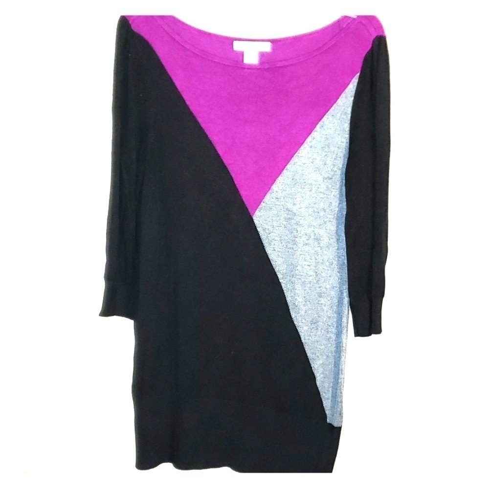 Purple black grey color block WHBM